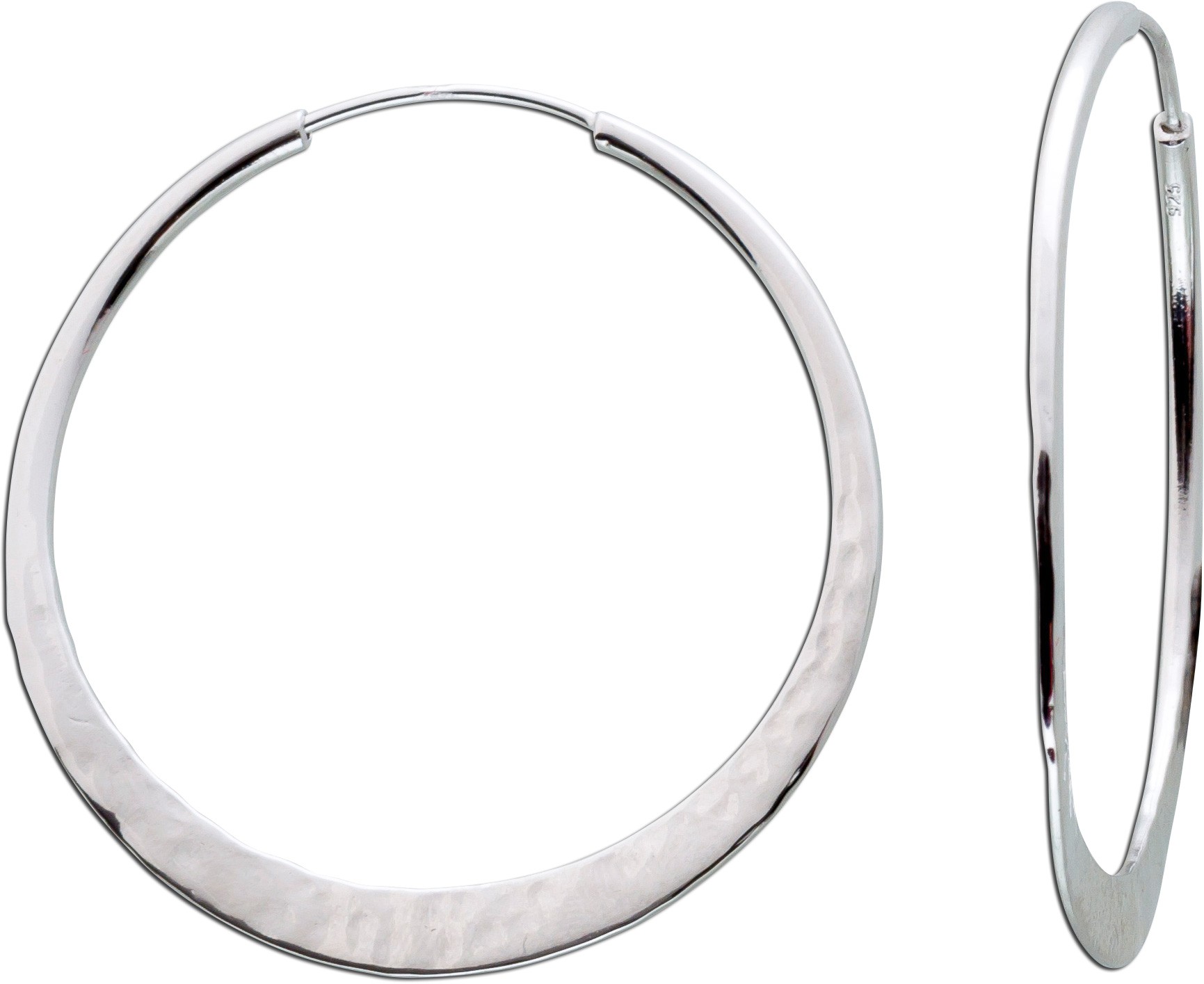 925 Silber Creolen Damen - Leicht & Hypoallergen In 4 Größen (30-65mm)