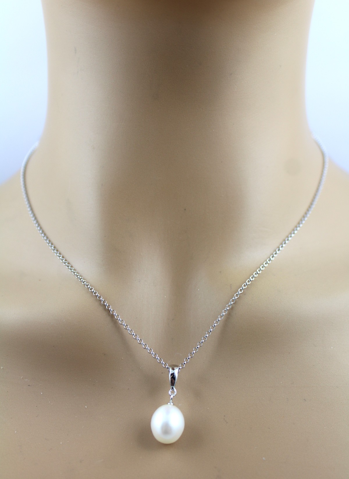 YSJNGF 925 Sterling Silber Halskette Mit Perlenanhänger - Elegante Krone Kette Für Frauen