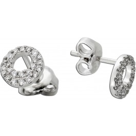 19,2 Kt Weißgold - Ohrring Natürliche Perle - Saphire