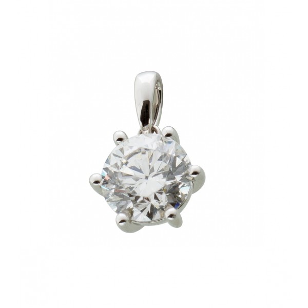 Solitär Anhänger 1,00ct F Vsi Weißgold 585 14K Lab Grown Diamond IGI Zertifikat
