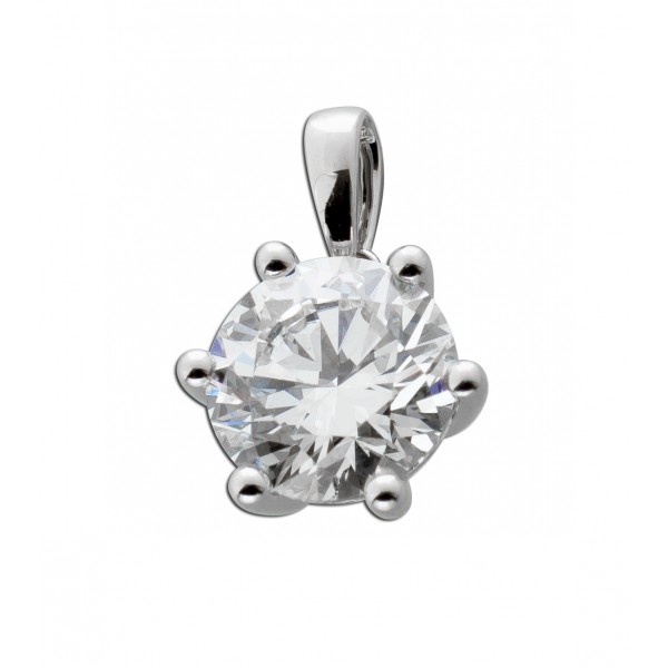 Solitär Anhänger 2,00ct Weißgold 585 14K Lab Grown Diamond  Brillant IGI Zertifikat