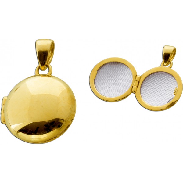 Medaillon Gelbgold 333 8 Karat gravierbar 