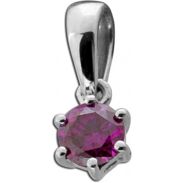 Solitär Anhänger Platin 950 pinker Natur Diamant 0.25ct