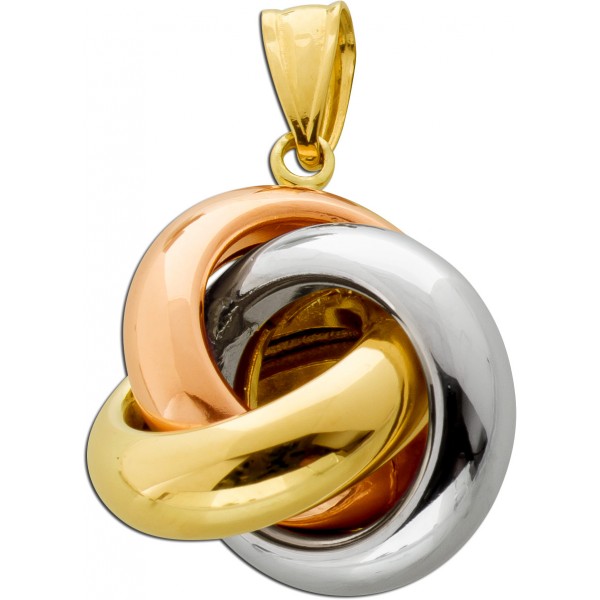 Trinity Knoten Anhänger Gold Weißgold Rosegold 585 14K
