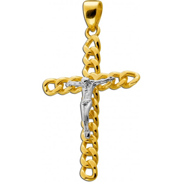 Kreuz Anhänger Gold 333 8 Karat Jesus Cuban Cross