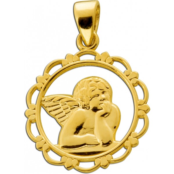 Schutzengel Anhänger Gold 333 8 Karat