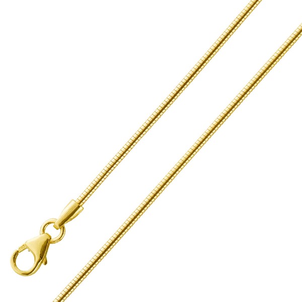 Schlangenkette Gold 585 1,4mm massiv poliert Goldschmuck