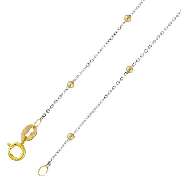 Venezianerkette 333 Weißgold 0,9 mm 42 cm Gold Kette Halskette Weißgoldkette