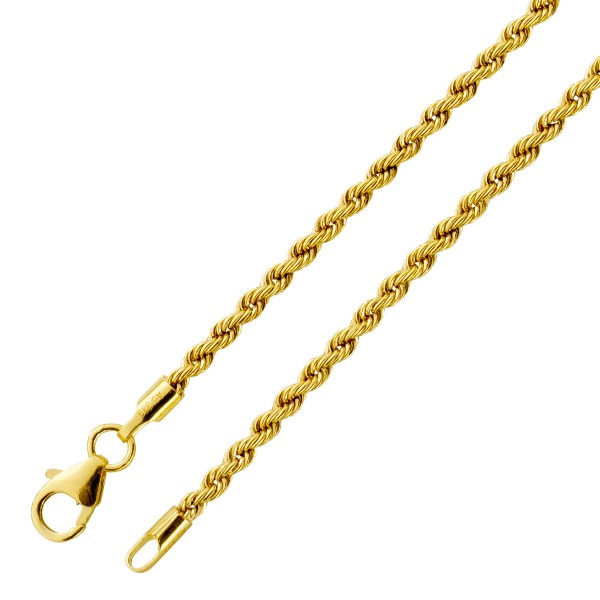 8 Karat feine Halskette Collier Damen 45 Goldkette Zopfkette Gold 333 50 cm