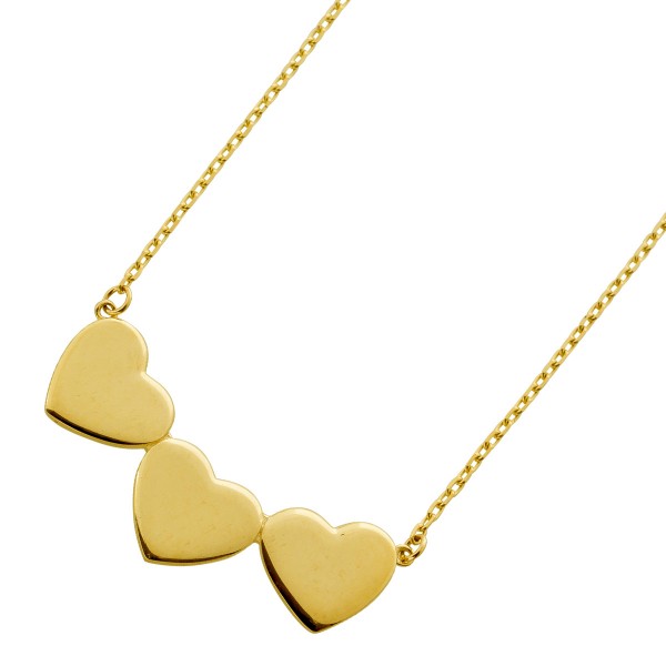 Herzkette Gelbgold 333 8 Karat 45cm