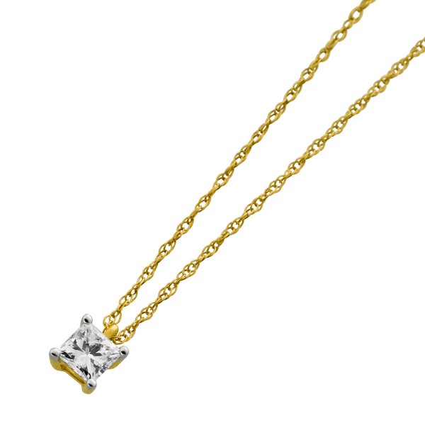 Diamant Kette 0.25ct Anhänger Gold 58514K Lab Grown Diaman