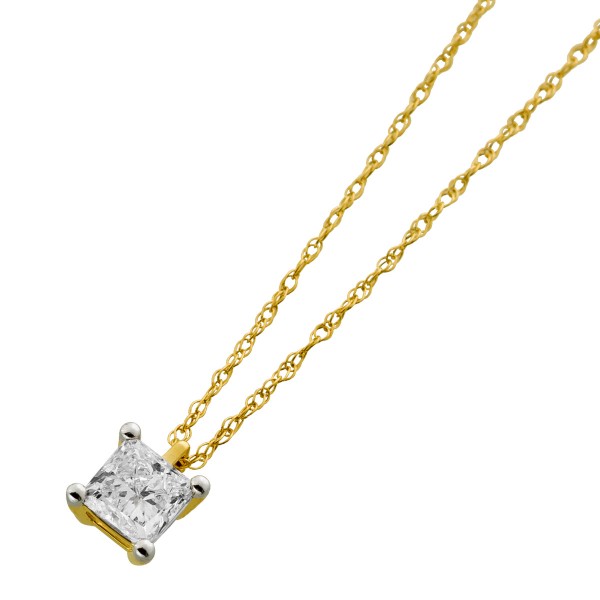 Diamant Kette 0.50ct Anhänger Gold 585 14K Lab Grown Diamant
