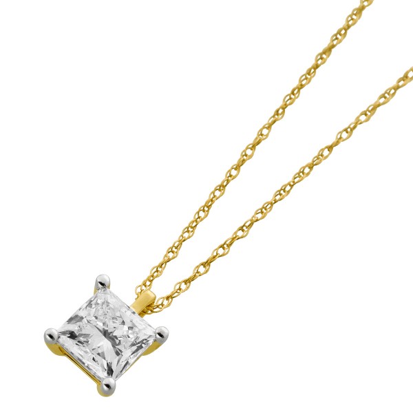 Diamant Kette 1.0ct Anhänger Gold 585 14K Lab Grown Diamant