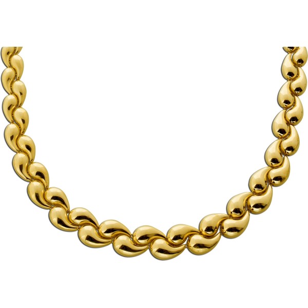 Tropfen Paisley Design Kette Gold 585 14 Karat hochglanz