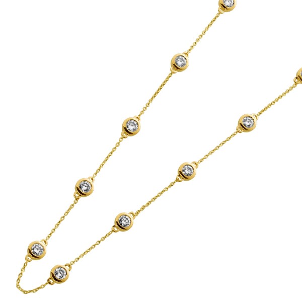Brillant Collier Gold 375 9K Lab Grown Diamanten 1.0ct