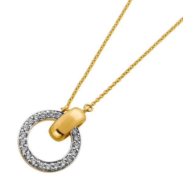 Diamantkette Gold 585 14K Natur Diamanten 0.30ct