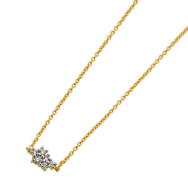 Brillantkette Gold 333 8K Natur Diamanten 0.07ct