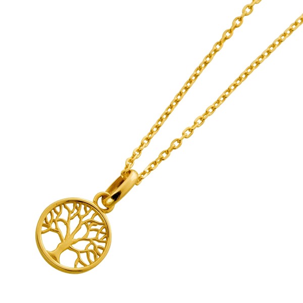 Lebensbaum Kette Gold 333 8 Karat Tree of Life 