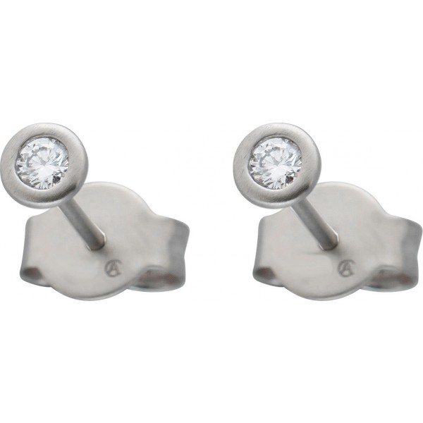 Platin 950 Diamant Ohrstecker Solitär Brillanten 0.20ct