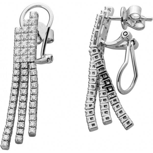 Brillant Ohrstecker Weißgold 585 14K Diamanten 1.06ct