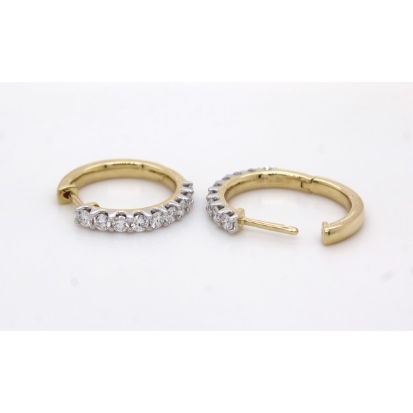 Diamant Creolen 1.0ct Gold 585 14K Lab Grown Diamanten IGI Zertifikat