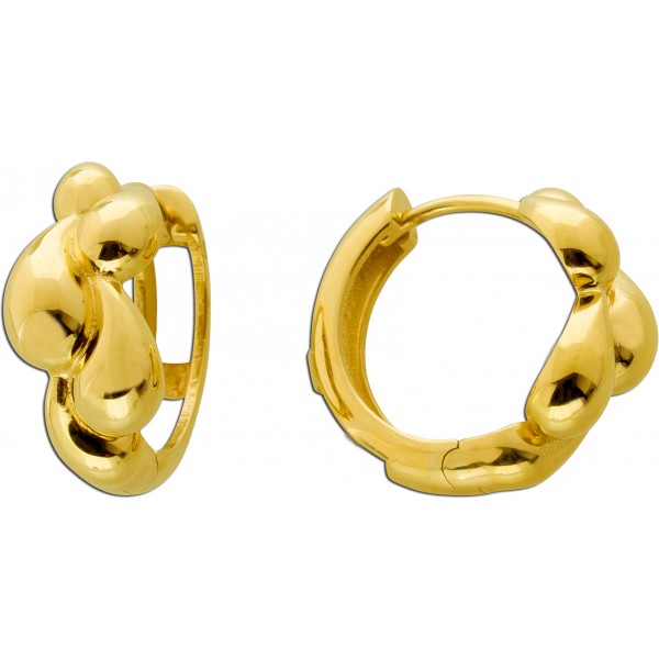 Creolen Paisley Gold 585 14 Karat Tropfendesign