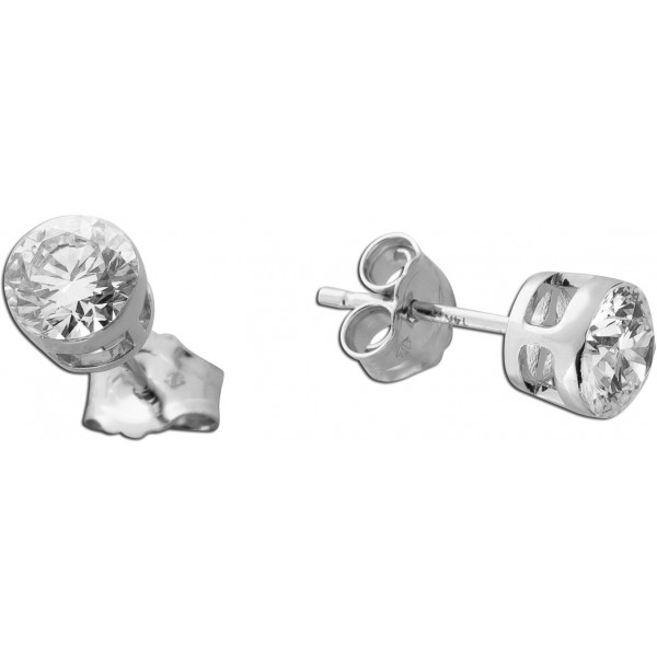 Solitär Ohrstecker 1ct Weißgold 585 14K Lab Grown Diamanten