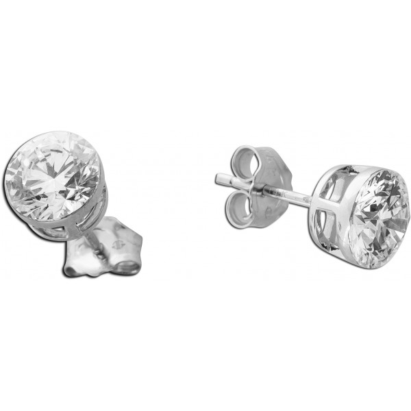 Solitär Ohrstecker 2ct Weißgold 585 14K Lab Grown Diamanten IGI Zertifikat