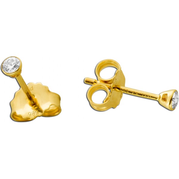 Diamant Ohrstecker Gold 585 14K Lab Grown Diamanten 0.10ct