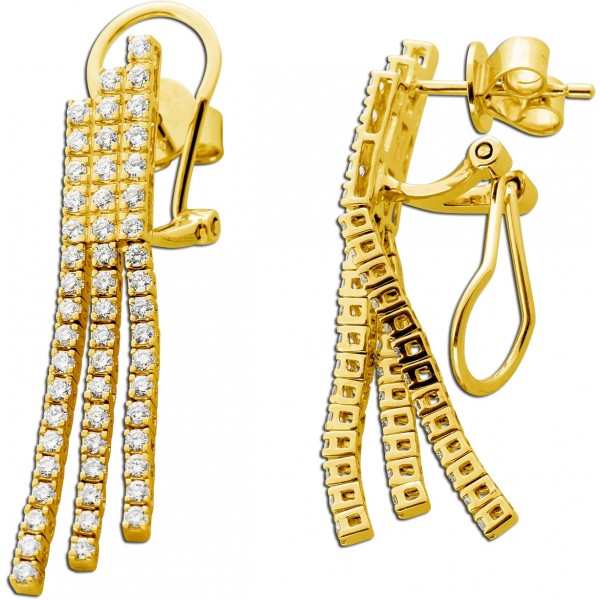 Diamant Ohrstecker Gold 585 14K Natur Diamanten 1.05ct.