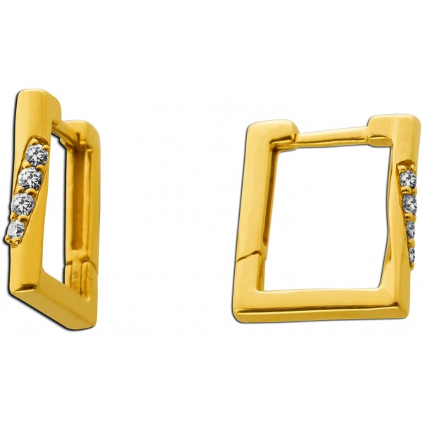 Diamant Creolen Gold 375 9K Lab Grown Diamanten 0.11ct