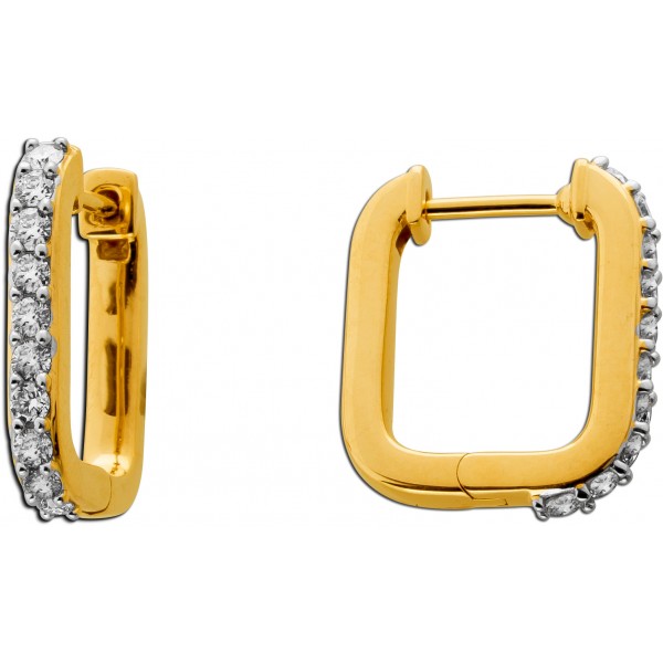 Diamant Creolen Gold 333 8K Lab Grown Diamanten 0.70ct