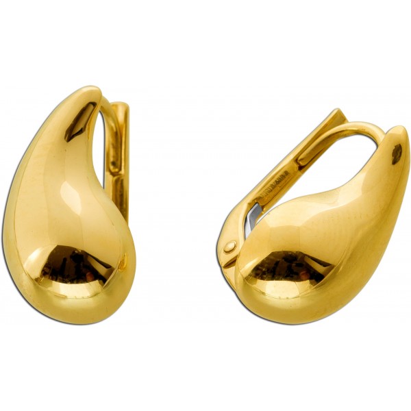 Tropfen Paisley Creolen Gold 333 8 Karat 