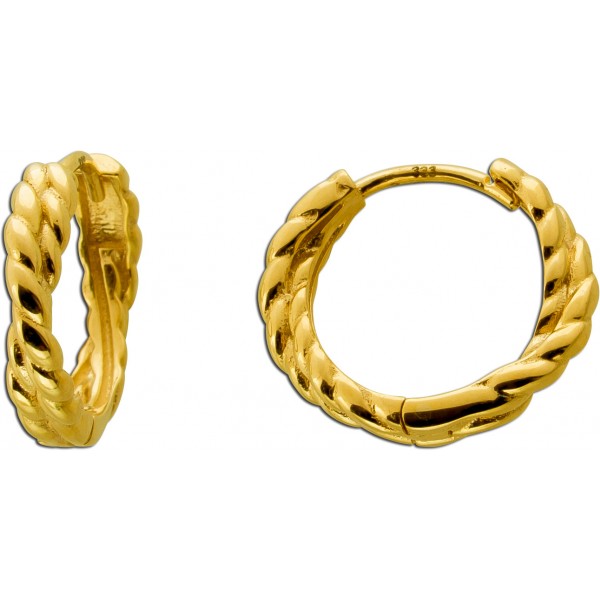 Creolen 15mm Gold 333 8K Überwurfdesign 