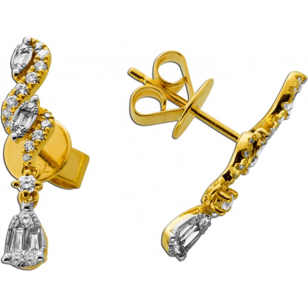 Diamant Ohrstecker Gold 750 18K Diamanten 0.40ct 