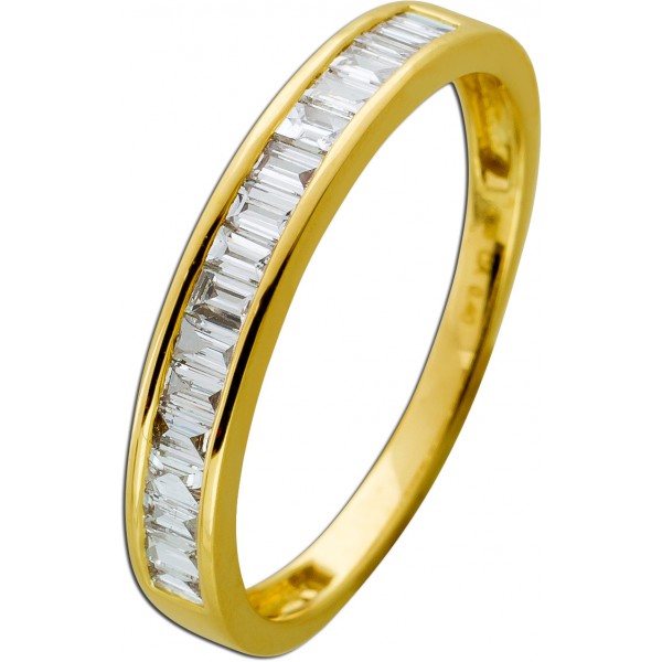 Memoire Diamantring Gelbgold 14 Karat Diamanten 0.40ct TW VSI 