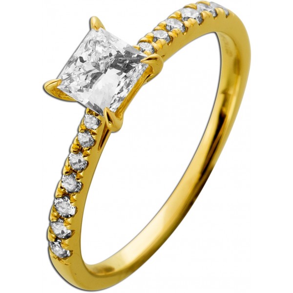 Diamantring 1.25ct Gold 585 14K Lab Grown Brillanten Diamant IGI 