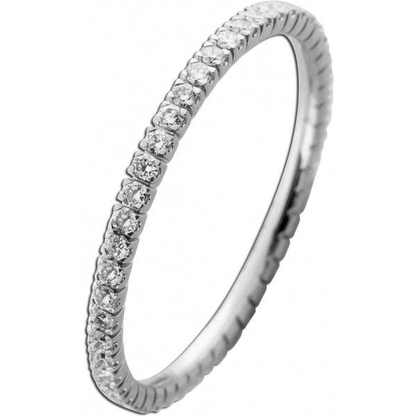 Memoire Ring Weißgold 585 14K Natur Diamanten 0.50ct 