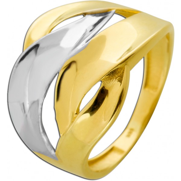 Bicolor Damenring Gold Weißgold 333 8 Karat