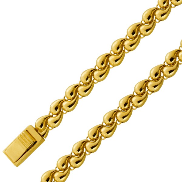 Tropfen Armband Gelbgold 585 14K halbmassiv