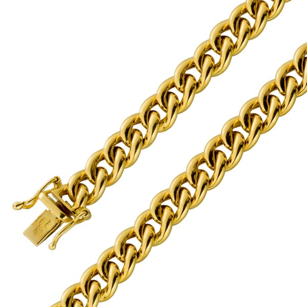 Panzerarmband Gold 585 14 Karat halbmassiv