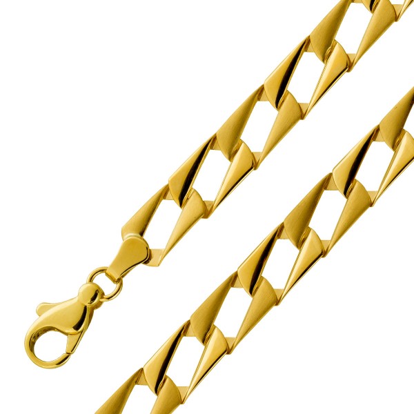 Panzerketten Armband Gold 333 8 Karat satiniert poliert