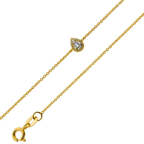 Diamant Armband Gold 750 18K Brillanten 0.06ct