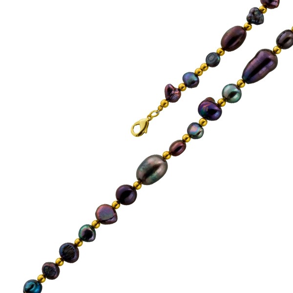 Perlenkette 48cm Süßwasserperlen 6.1-10.5mm