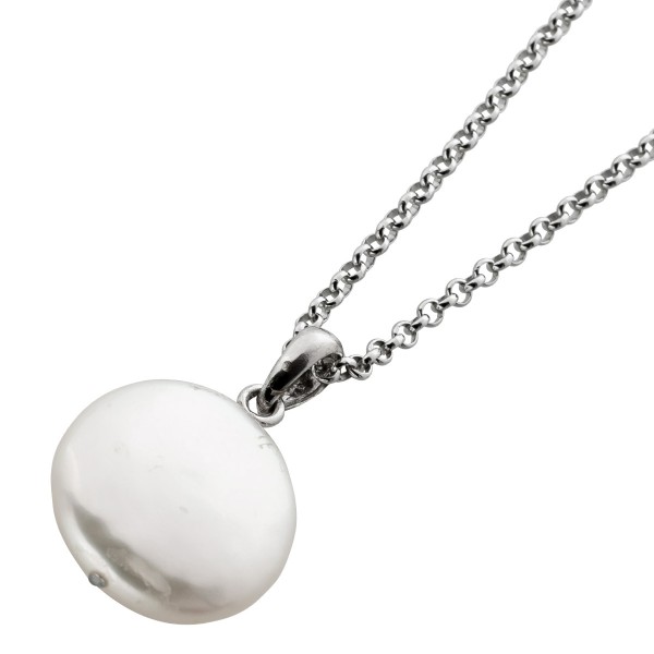 Erbskette Silber 925 Anhänger Süßwasserperle 