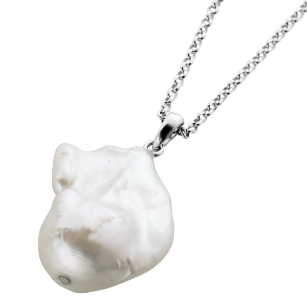 Erbskette Silber 925 Barock Edison Perlen Anhänger 