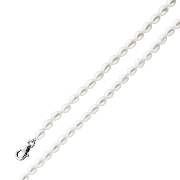 Perlenkette 47cm Süßwasserperlen 3.5-4mm