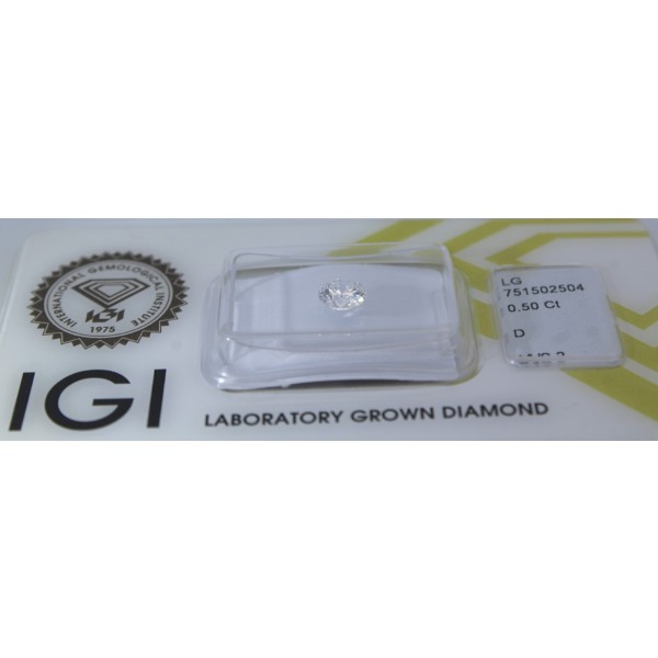 Kapitalanlage Brillanten Lab Grown Diamant 0.50ct lose IGI Zertifikat Wertanlage
