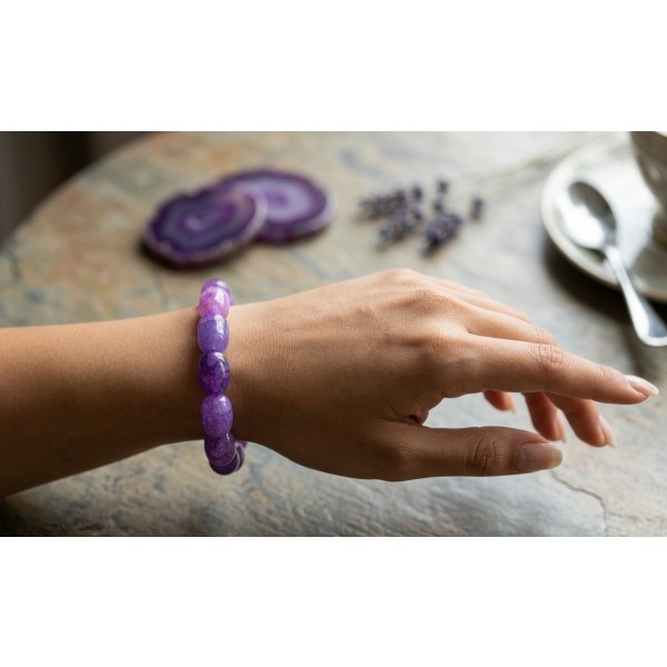 Amethyst Armband lila Natur Amethyst Edelsteine 135ct