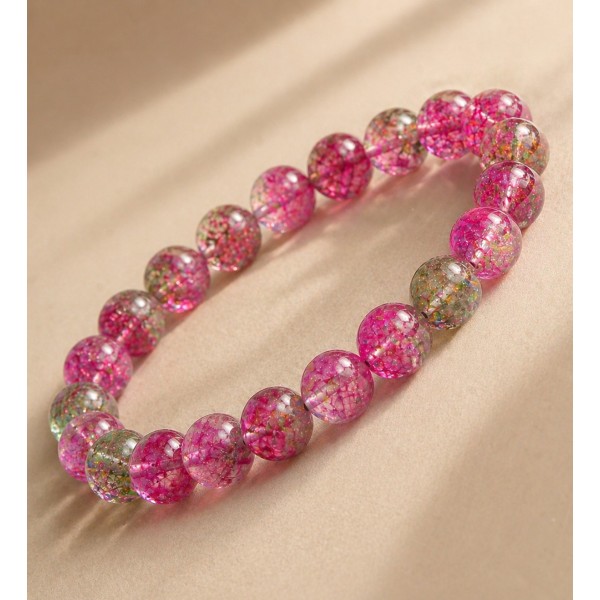 Armband Amethyst Bergkristall Rauchquarz Kakoxenit Lepidokrozit 120ct 